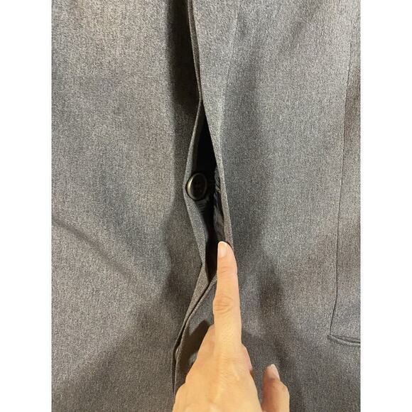 Emporio Armani Suit Jacket Mens 52 Gray Fitted Sports Jacket Wool Blend Stretch - Picture 4 of 11